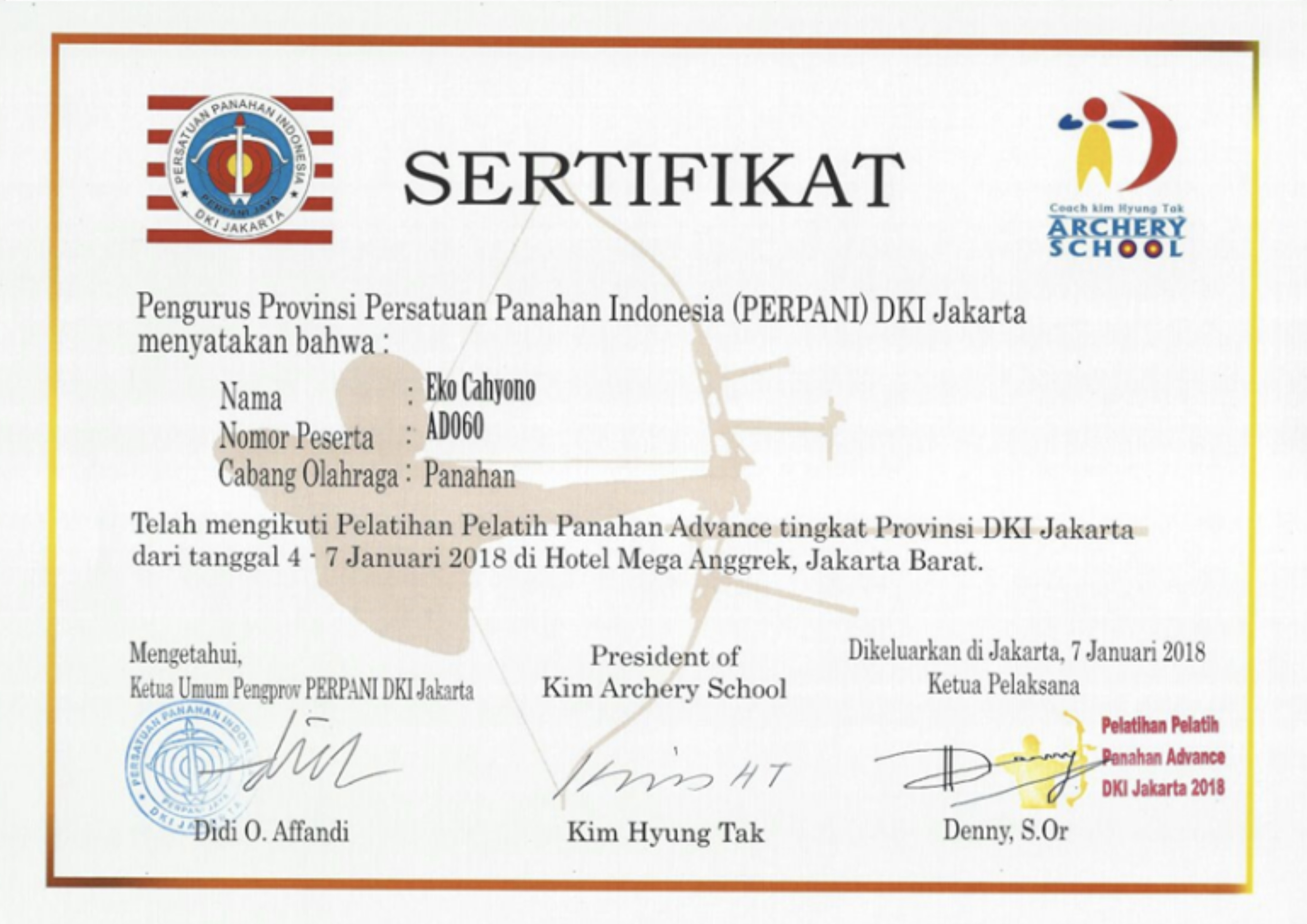 Profil Coach Eko Cahyono