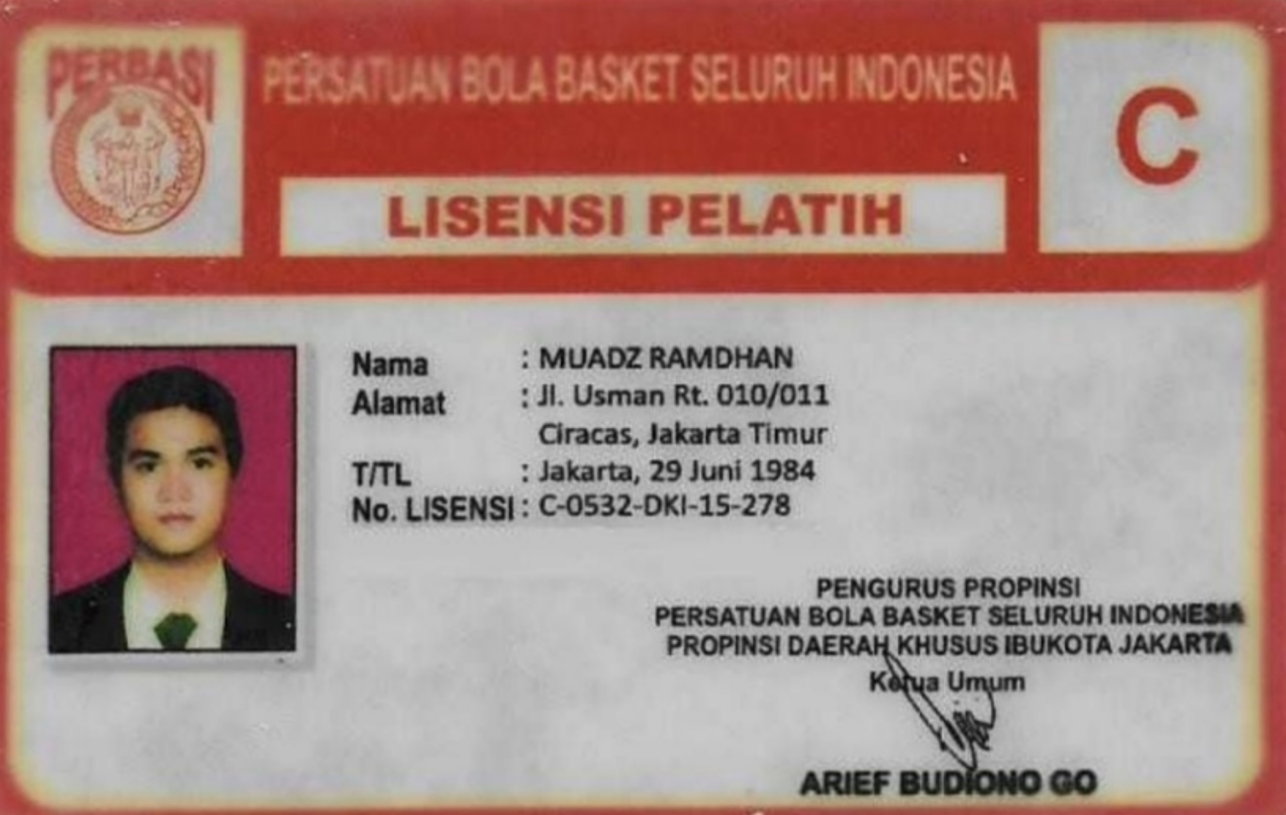 Profil Coach Muadz Ramadhan