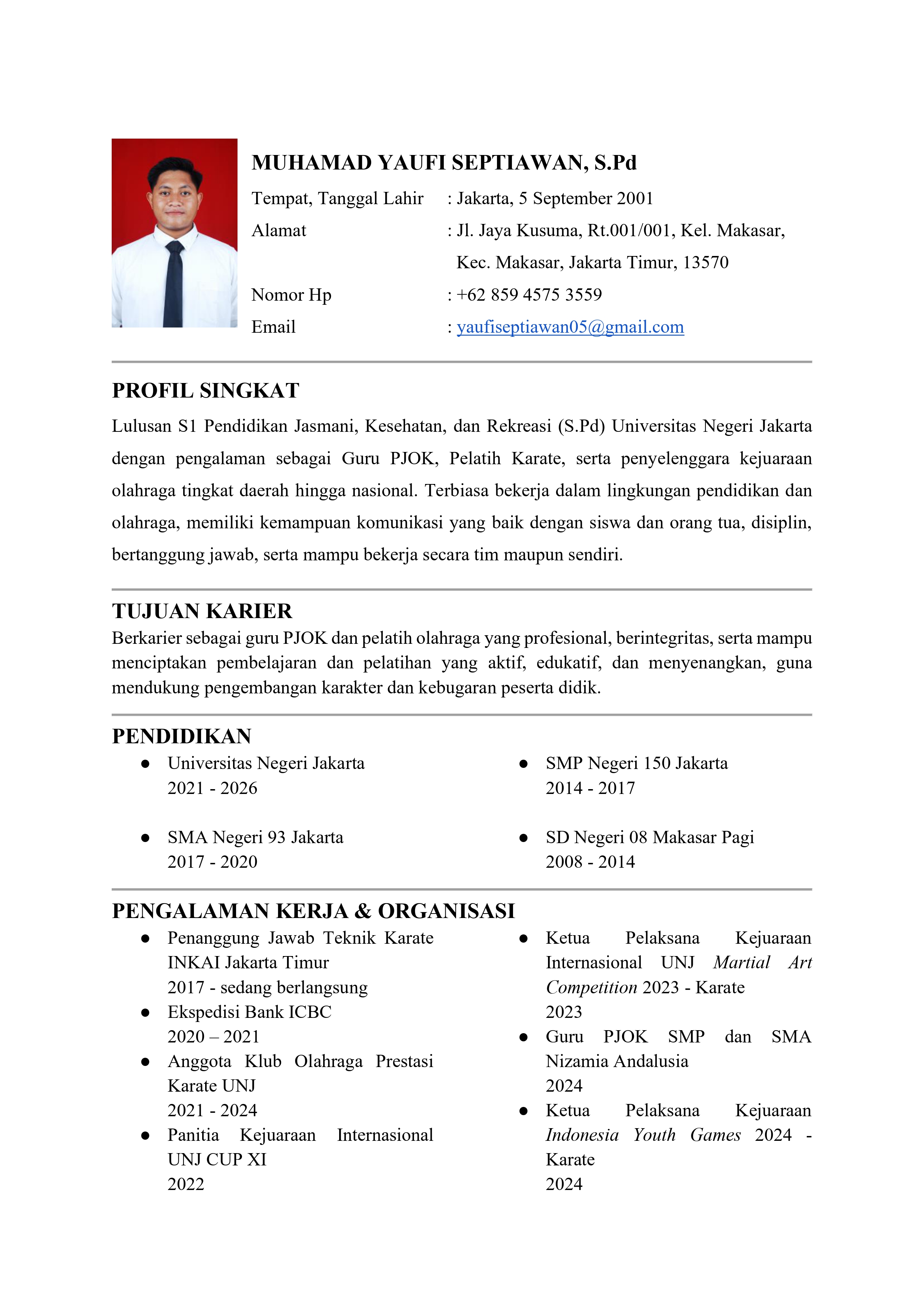 Profil Muhammad Yaufi Septiawan, S.Pd.