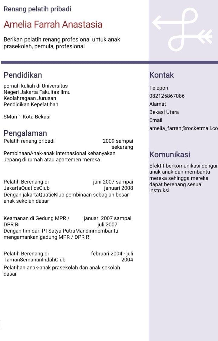 Profil Amelia Farrah Anastasia